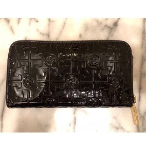Tory Burch Embossed Lux Patent Leather Wallet